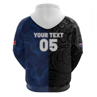 France And New Zealand Rugby Custom Hoodie Les Bleus Rooster With Maori Tiki LT05 - Polynesian Pride