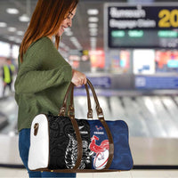 France And New Zealand Rugby Travel Bag Les Bleus Rooster With Maori Tiki LT05 - Polynesian Pride