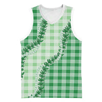 Green Hawaii Palaka Basketball Jersey Hawaiian Pikake Lei