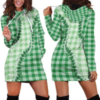 Green Hawaii Palaka Hoodie Dress Hawaiian Pikake Lei