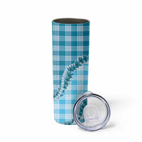 Blue Hawaii Palaka Skinny Tumbler Hawaiian Pikake Lei