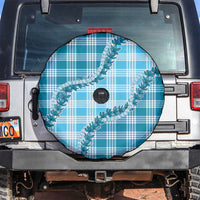 Blue Hawaii Palaka Spare Tire Cover Hawaiian Pikake Lei