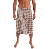 Beige Hawaii Palaka Lavalava Hawaiian Pikake Lei