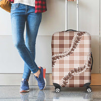 Beige Hawaii Palaka Luggage Cover Hawaiian Pikake Lei