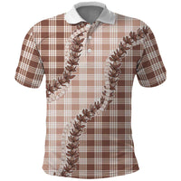 Beige Hawaii Palaka Polo Shirt Hawaiian Pikake Lei