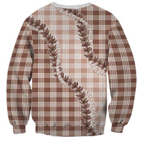 Beige Hawaii Palaka Sweatshirt Hawaiian Pikake Lei