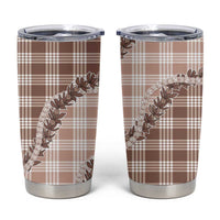 Beige Hawaii Palaka Tumbler Cup Hawaiian Pikake Lei