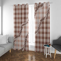 Beige Hawaii Palaka Window Curtain Hawaiian Pikake Lei