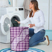 Violet Hawaii Palaka Laundry Basket Hawaiian Pikake Lei