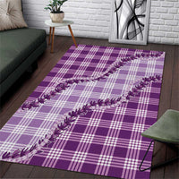 Violet Hawaii Palaka Area Rug Hawaiian Pikake Lei