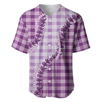 Violet Hawaii Palaka Baseball Jersey Hawaiian Pikake Lei