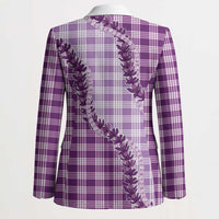 Violet Hawaii Palaka Blazer Hawaiian Pikake Lei