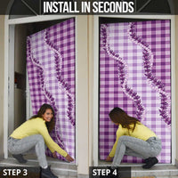 Violet Hawaii Palaka Door Cover Hawaiian Pikake Lei