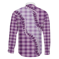 Violet Hawaii Palaka Family Matching Off The Shoulder Long Sleeve Dress and Hawaiian Shirt Hawaiian Pikake Lei LT05 - Polynesian Pride