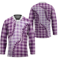 Violet Hawaii Palaka Hockey Jersey Hawaiian Pikake Lei