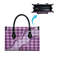 Violet Hawaii Palaka Leather Bag Hawaiian Pikake Lei