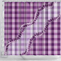 Violet Hawaii Palaka Shower Curtain Hawaiian Pikake Lei