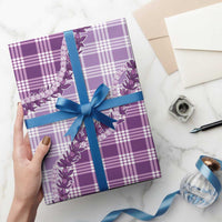 Violet Hawaii Palaka Wrapping Paper Hawaiian Pikake Lei