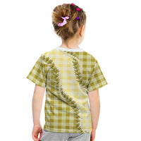 Yellow Hawaii Palaka Kid T Shirt Hawaiian Pikake Lei