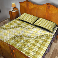 Yellow Hawaii Palaka Quilt Bed Set Hawaiian Pikake Lei