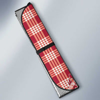 Red Hawaii Palaka Auto Sun Shade Hawaiian Pikake Lei
