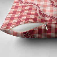 Red Hawaii Palaka Pillow Cover Hawaiian Pikake Lei