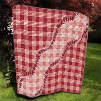 Red Hawaii Palaka Quilt Hawaiian Pikake Lei