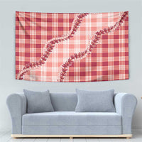Red Hawaii Palaka Tapestry Hawaiian Pikake Lei