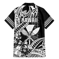 Hawaii Maui Upena Kiloi Family Matching Mermaid Dress and Hawaiian Shirt Kakau Tribal Pattern Black Version LT05 - Polynesian Pride