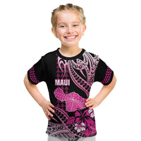 Hawaii Maui Upena Kiloi Kid T Shirt Kakau Tribal Pattern Pink Version
