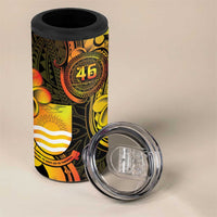 Personalised Kiribati Independence Day 4 in 1 Can Cooler Tumbler 46th Anniversary LT05 - Polynesian Pride