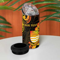 Personalised Kiribati Independence Day 4 in 1 Can Cooler Tumbler 46th Anniversary LT05 - Polynesian Pride