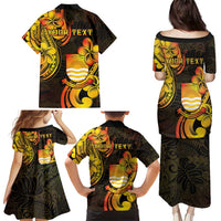 Personalised Kiribati Independence Day Family Matching Puletasi and Hawaiian Shirt 46th Anniversary