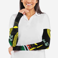 Vanuatu Penama Day Arm Sleeves Grunge Flag Style - Polynesian Pride