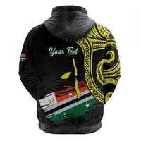 Personalised Vanuatu Penama Day Hoodie Grunge Flag Style - Polynesian Pride