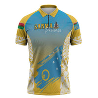 Personalised Vanuatu Sanma Day Zipper Polo Shirt Special Style - Polynesian Pride