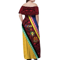 Love Torba PNG Day Off Shoulder Maxi Dress Together We Grow - Polynesian Pride