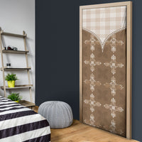 Beige Hawaii Paniolo Quilt Motif Door Cover LT05 - Polynesian Pride