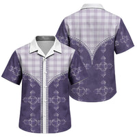 Purple Hawaii Paniolo Quilt Motif Family Matching Puletasi and Hawaiian Shirt LT05 Son's Shirt Purple - Polynesian Pride
