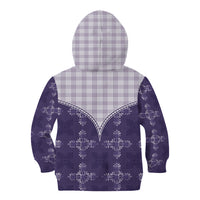 Purple Hawaii Paniolo Quilt Motif Kid Hoodie LT05 - Polynesian Pride