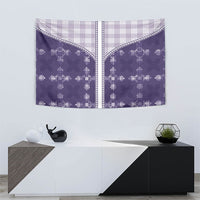 Purple Hawaii Paniolo Quilt Motif Tapestry LT05 - Polynesian Pride