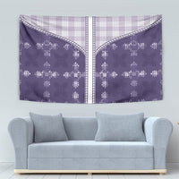 Purple Hawaii Paniolo Quilt Motif Tapestry LT05 - Polynesian Pride