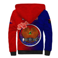 Personalized Papua New Guinea Central Province Sherpa Hoodie Mix Coat Of Arms Polynesian Pattern LT05 - Polynesian Pride
