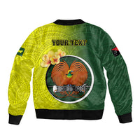 Personalized Papua New Guinea Oro Province Bomber Jacket Mix Coat Of Arms Polynesian Pattern LT05 - Polynesian Pride