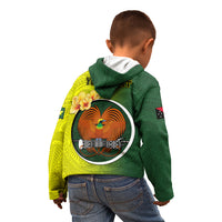 Personalized Papua New Guinea Oro Province Kid Hoodie Mix Coat Of Arms Polynesian Pattern LT05 - Polynesian Pride