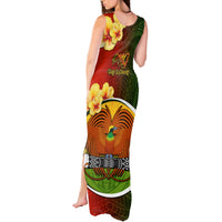 Papua New Guinea Eastern Highlands Province Tank Maxi Dress Mix Coat Of Arms Polynesian Pattern LT05 - Polynesian Pride