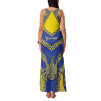Personalised Niue The Rock Of Polynesia Family Matching Tank Maxi Dress and Hawaiian Shirt Peniamina Gospel Day Blue Version LT05 - Polynesian Pride