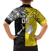 Custom New Zealand Maori And Niue Hiapo Family Matching Off Shoulder Maxi Dress and Hawaiian Shirt Lizard And Coconut Crab Together LT05 - Polynesian Pride