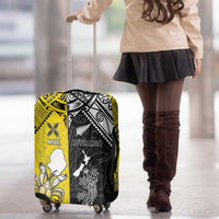 New Zealand Maori And Niue Hiapo Luggage Cover Lizard And Coconut Crab Together LT05 - Polynesian Pride