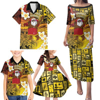 Papua New Guinea Retro Christmas Family Matching Puletasi and Hawaiian Shirt Hamamas Krismas LT05 - Polynesian Pride